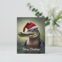 Un lagarto divertido en Santa Hat