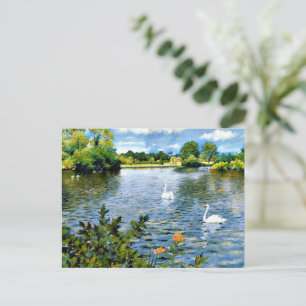 Postal Un lago de Long Island, pintura famosa,