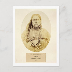 Postal Un Lama tibetano en Pemianchi, Tíbet, siglo XIX (