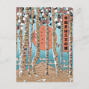 Postal Un levantador temprano obtiene tres medidas de sue