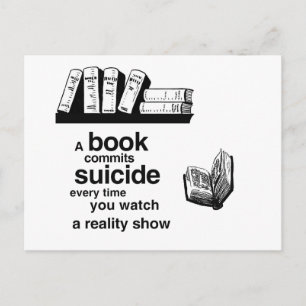 Postal Un libro se suicida cuando ves la televisión de re