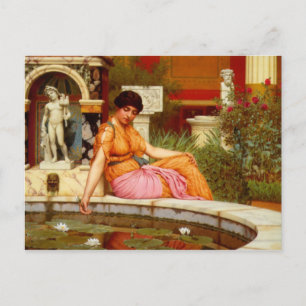 Postal Un Lily Pond - John William Godward