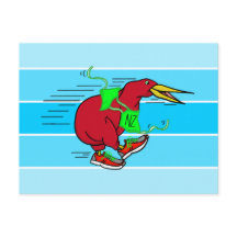 Un lindo personalizado Kiwi llevando zapatos