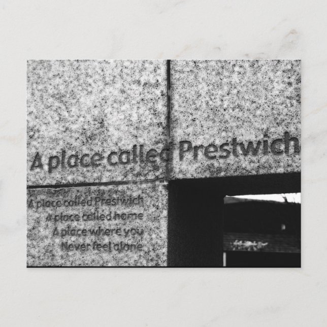 Postal Un lugar llamado Prestwich (Anverso)