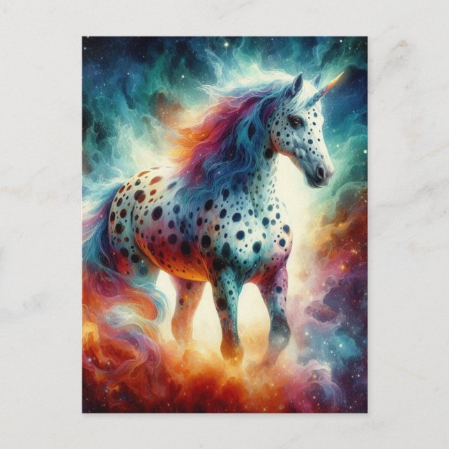 Postal Un magnífico unicornio appalooso (Anverso)