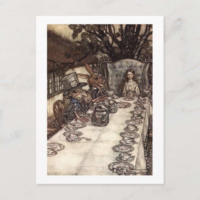 Postal Un mal Fiesta del té (Anverso)