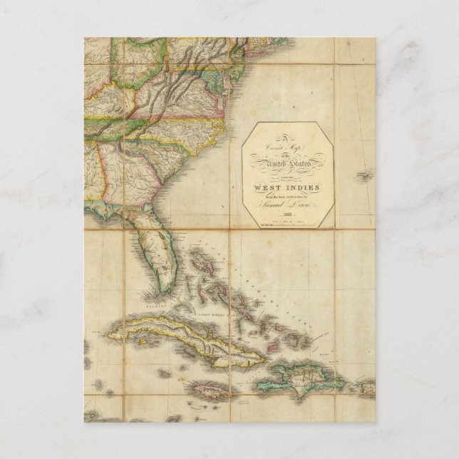 Postal Un mapa correcto de Estados Unidos (Anverso)