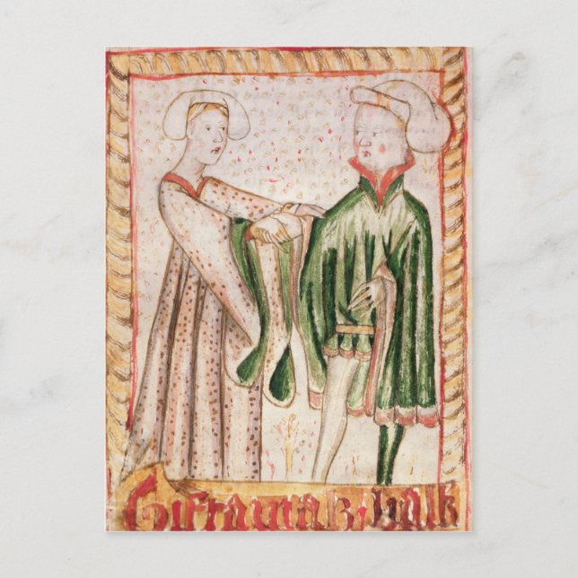 Postal Un matrimonio (Anverso)