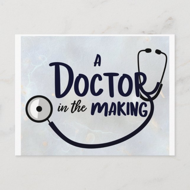 Postal Un médico en proceso (Anverso)