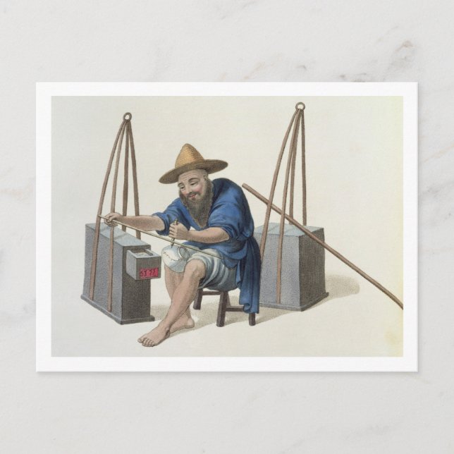 Postal Un mendigo de porcelana, plato 28 de "El disfraz" (Anverso)