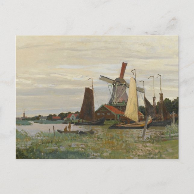 Postal Un Molino En Zandam - Claude Monet - 1871 (Anverso)