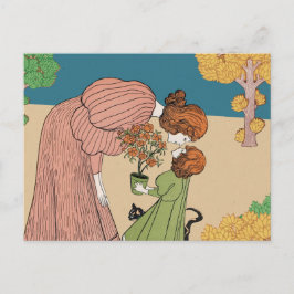 Postal Un momento en el florecimiento - Madre y hijo de é