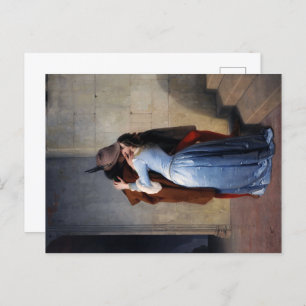 Postal Un momento robado: Un beso a través de las épocas