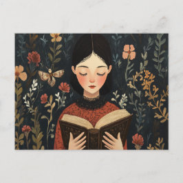 Postal Un momento tranquilo con un libro