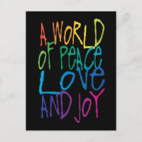 Un mundo de paz, amor y alegría