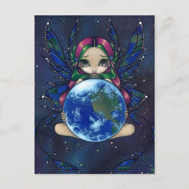 Postal "Un mundo en buenas manos" (Anverso)