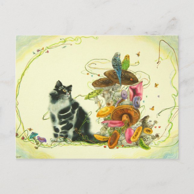 Postal Un mundo encantador (Anverso)