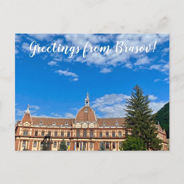 Postal Un mundo para celebrar: Saludos desde Brasov! (Anverso)