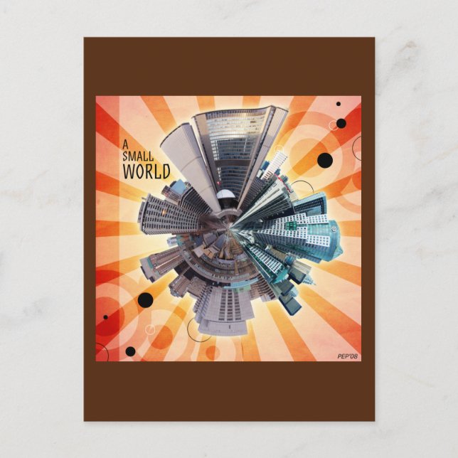 Postal Un mundo pequeño (Anverso)