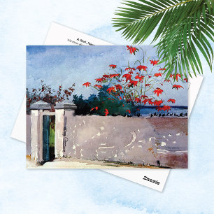 Postal Un muro en Nassau Winslow Homer