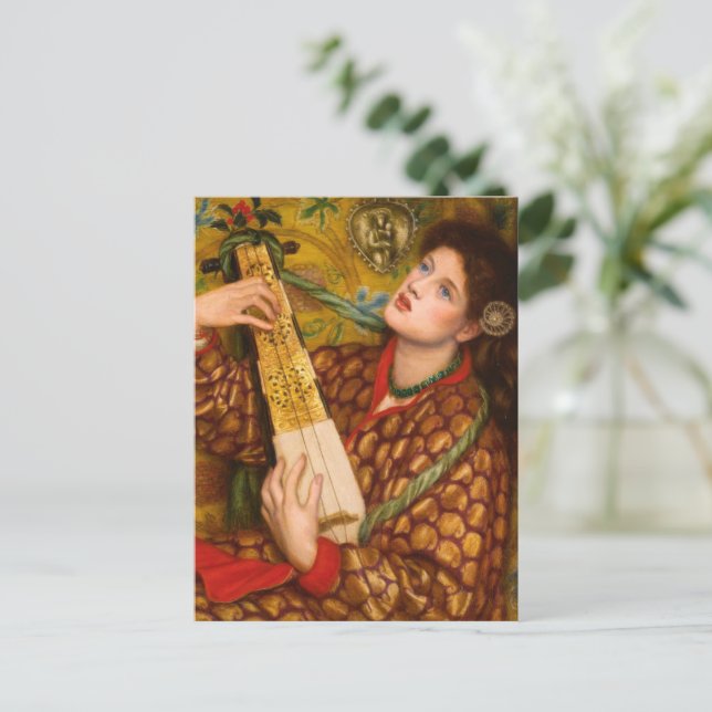 Postal Un Navidad Carol Vintage Art (Anverso de pie)