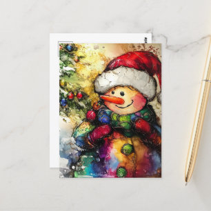 Postal Un Navidad Snowman
