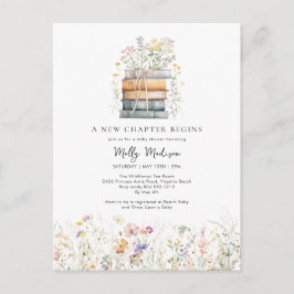 Postal Un nuevo capítulo inicia Baby Shower de flores sil