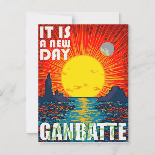Postal Un nuevo día - ¡Sigue adelante!