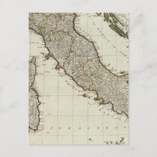 Postal Un nuevo mapa de Italia con las islas de Sicilia