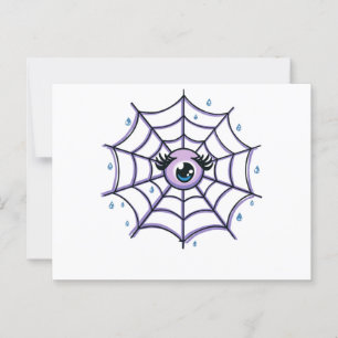 Postal Un ojo Personalizado lindo en una web espumosa