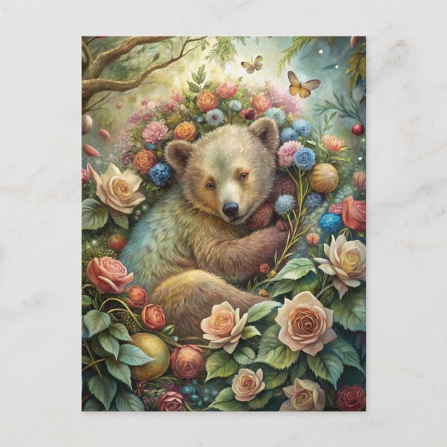 Postal Un oso bebé lindo (Anverso)