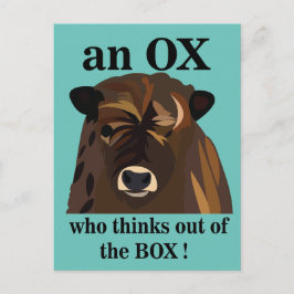 Postal Un Ox Que Piensa Fuera De La Caja