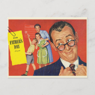 Postal Un padre vintage