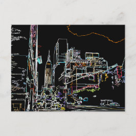 Postal Un paisaje colorido en Manhattan
