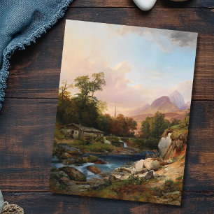 Postal Un paisaje montañoso con una sonrisa
