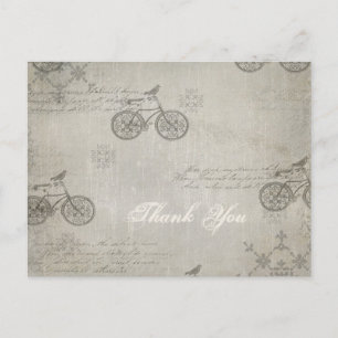 Postal Un pajarito me lo dijo Bicicleta Gracias