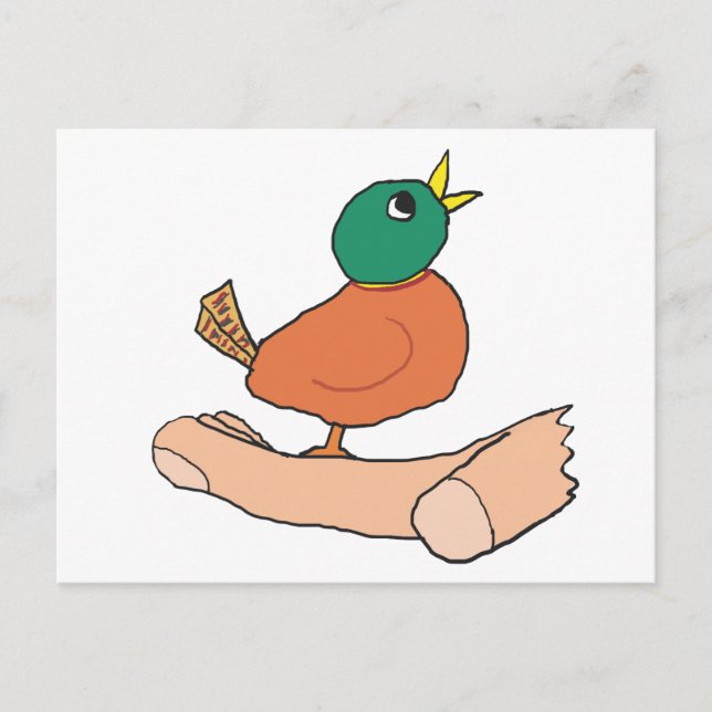 Postal Un pájaro en la mano vale dos en el Bush (Anverso)