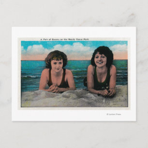 Postal Un par de reinas en la playa, Ocean Park