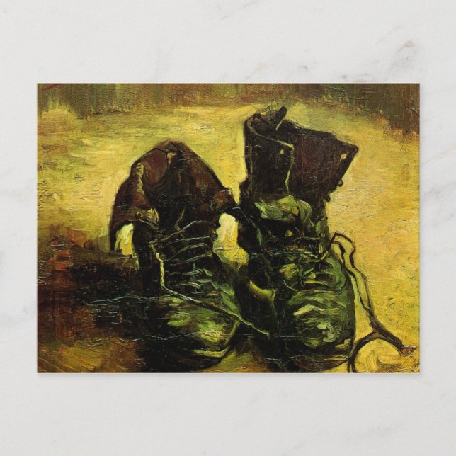 Postal Un par de zapatos por Vincent van Gogh (Anverso)