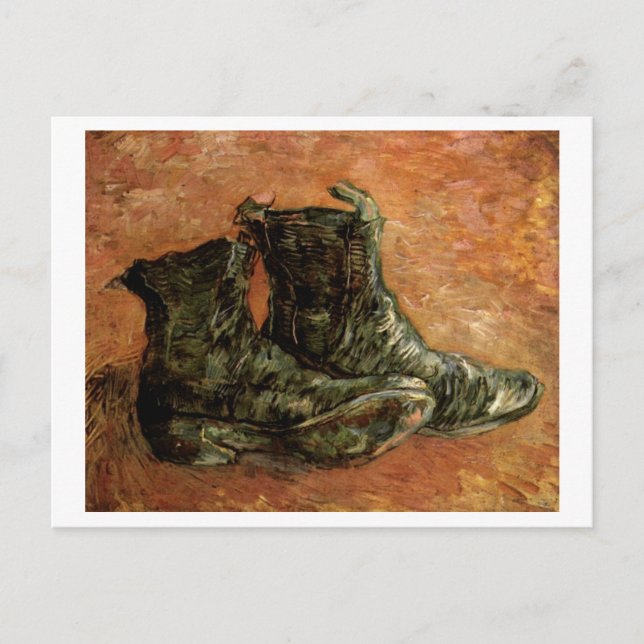 Postal Un par de zapatos, Vincent van Gogh (Anverso)