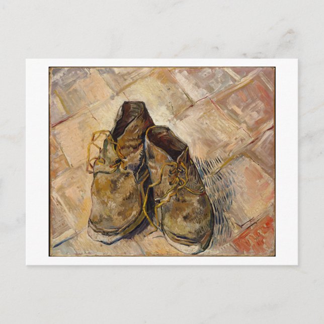 Postal Un par de zapatos, Vincent van Gogh (Anverso)