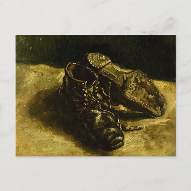 Postal Un par de zapatos, Vincent van Gogh (Anverso)