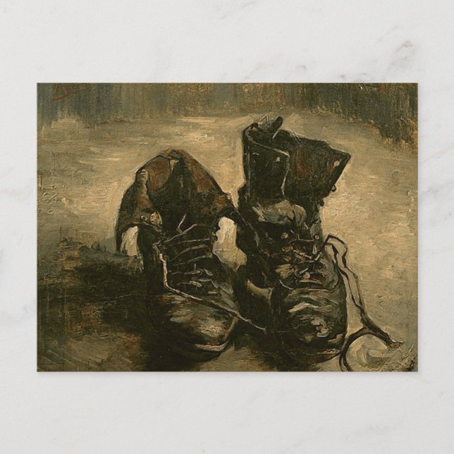 Postal Un par de zapatos, Vincent van Gogh (Anverso)