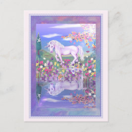 Postal Un paraíso morado