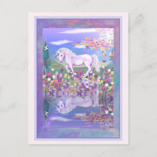 Postal Un paraíso morado