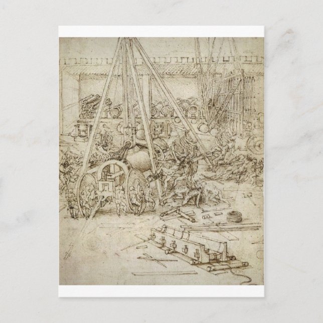 Postal Un parque de artillería (Anverso)