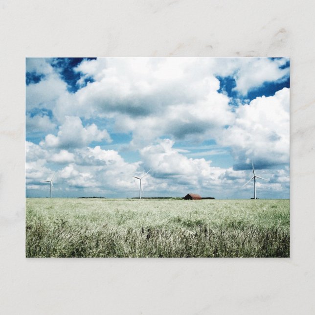 Postal Un parque eólico (Anverso)