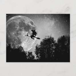 Postal Un paseo de la escoba de brujas