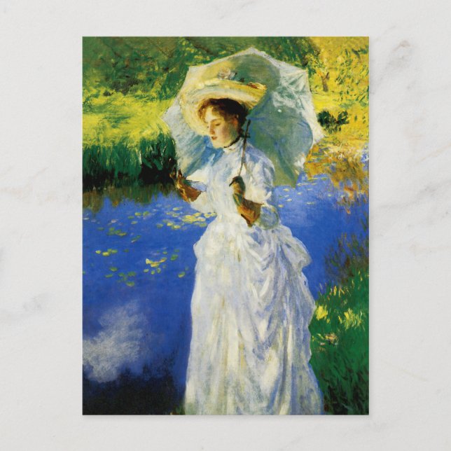 Postal Un paseo matutino (Anverso)