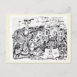 Postal Un paseo nocturno a casa